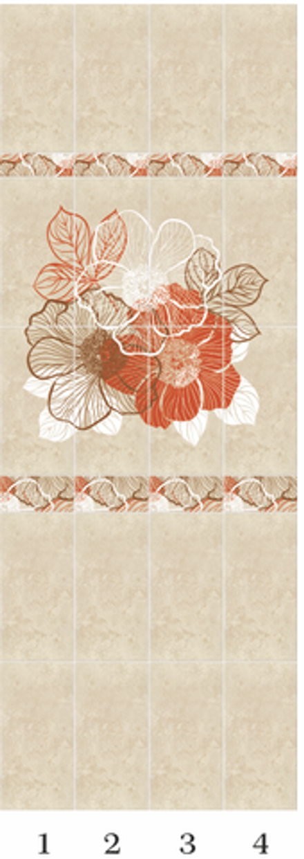 Панель из ПВХ Panda "Цветущий шиповник" арт. 00110