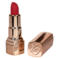 Золотистый вибратор-помада с красным мягким кончиком California Exotic Novelties Hide & Play Rechargeable Lipstick SE-2930-30-2