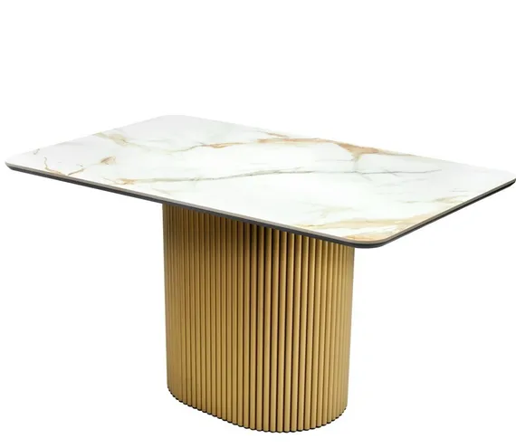 Стол Festa 140x85x77см, керамогранит Calacatte gold мрамор