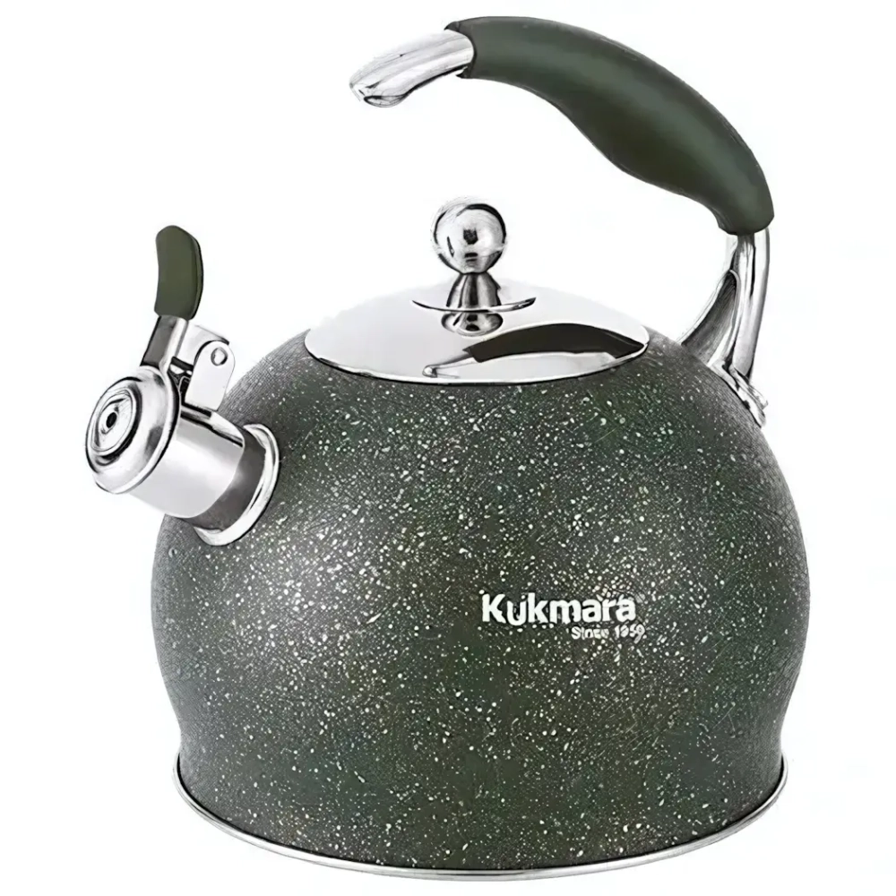 Чайник из нержавеющей стали, со свистком,3л, MALACHITE