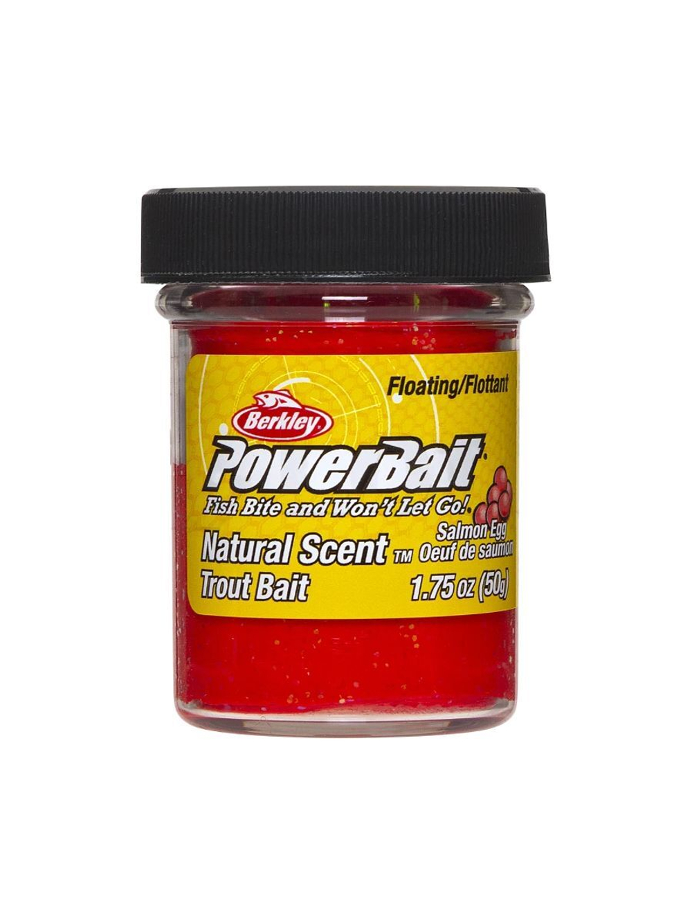 Паста форелевая Berkley PowerBait Natural Scent Trout Bait Salmon Egg, 50 г, Salmon Red with Glitter, икра
