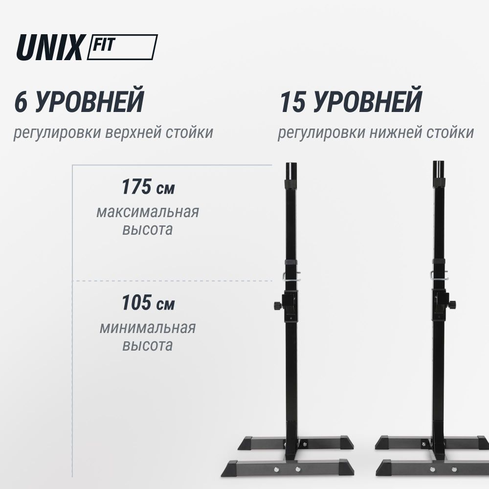 Стойка под штангу UNIX Fit каркасная / Frame 120