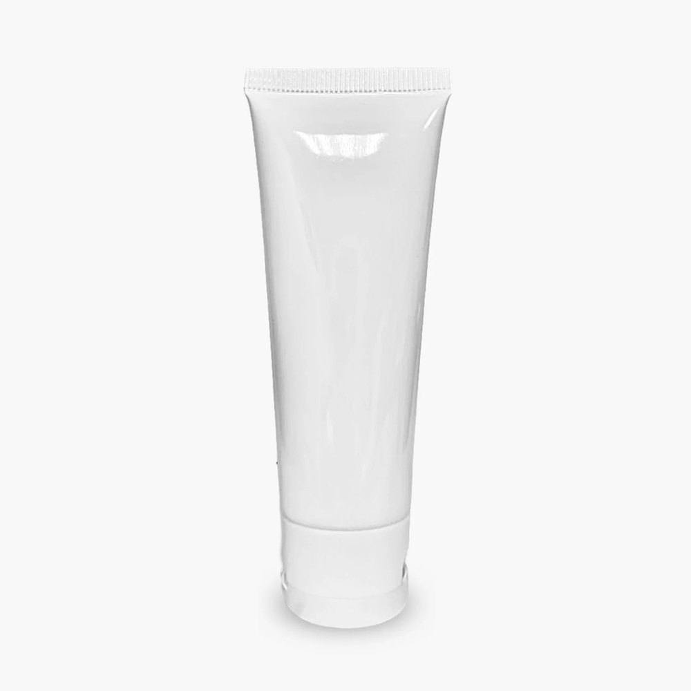 Тюбик пластик 50 мл Белый с белой крышкой