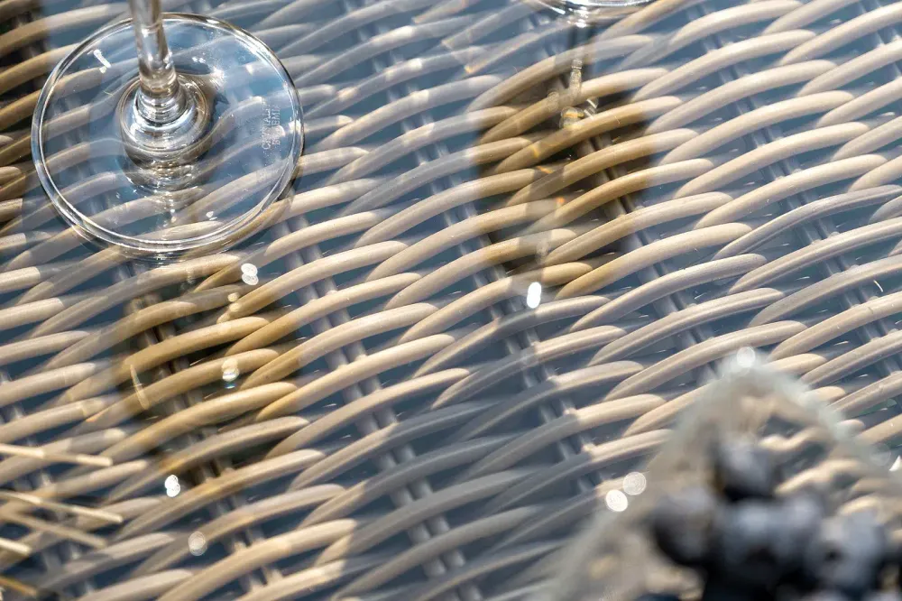 "Эспрессо–150 S" обеденная группа плетеная, цвет соломенный