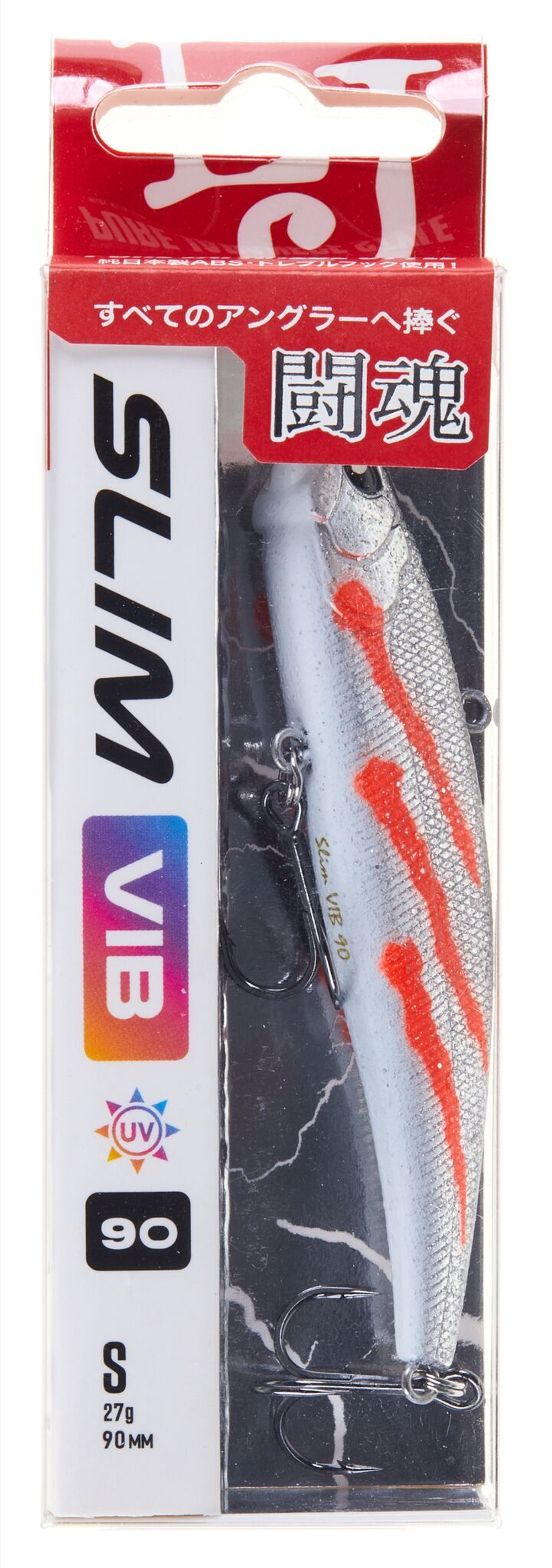 Воблер вертикальный Lucky John Slim VIB S 90, цвет 356