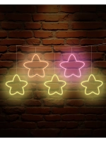 Светильник из неона гирлянда со звездочками