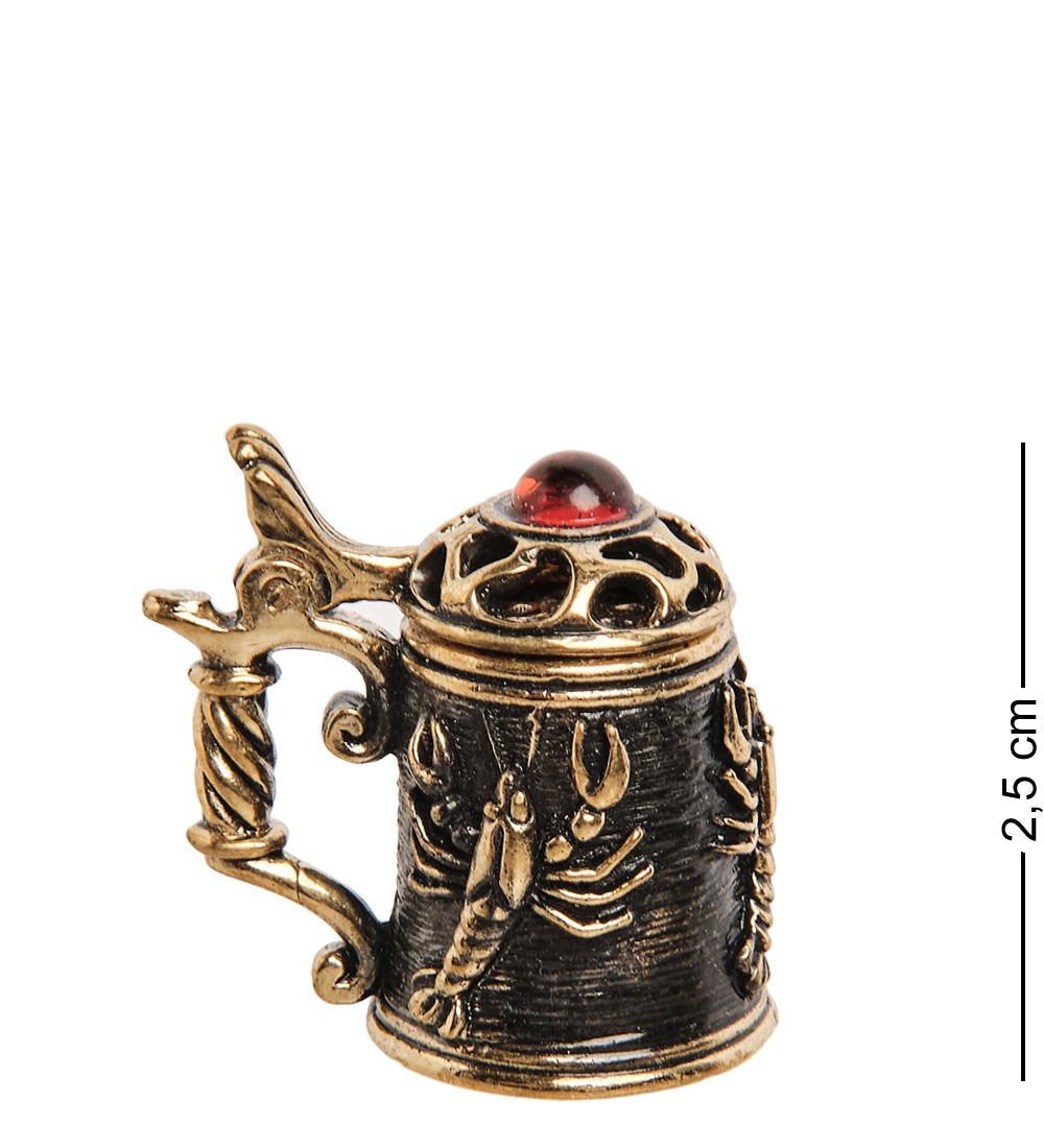 AM-2000 Наперсток «Кружка пивная» (латунь, янтарь)