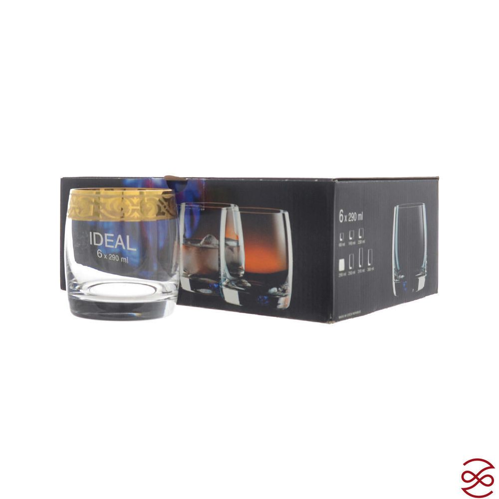Набор стаканов для виски Crystalex Bohemia 290мл (6 шт)