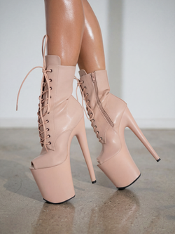 KIKO. Ботильоны тройки. Матовые. Открытые - SHDB-032-3-ekoz-mat-bei-sale37_052