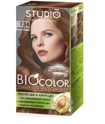 Essem Hair Studio Professional BioColor стойкая крем-краска для волос, 7.34 Лесной орех , 115 мл