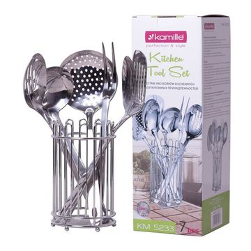 Набор кухонных принадлежностей 7 предметов Kamille КМ 5233 из нержавеющей стали