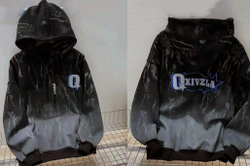 толстовка худи Q звезда теплая флок 4788