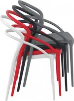 Кресло пластиковое Siesta Contract Pia, темно-серый