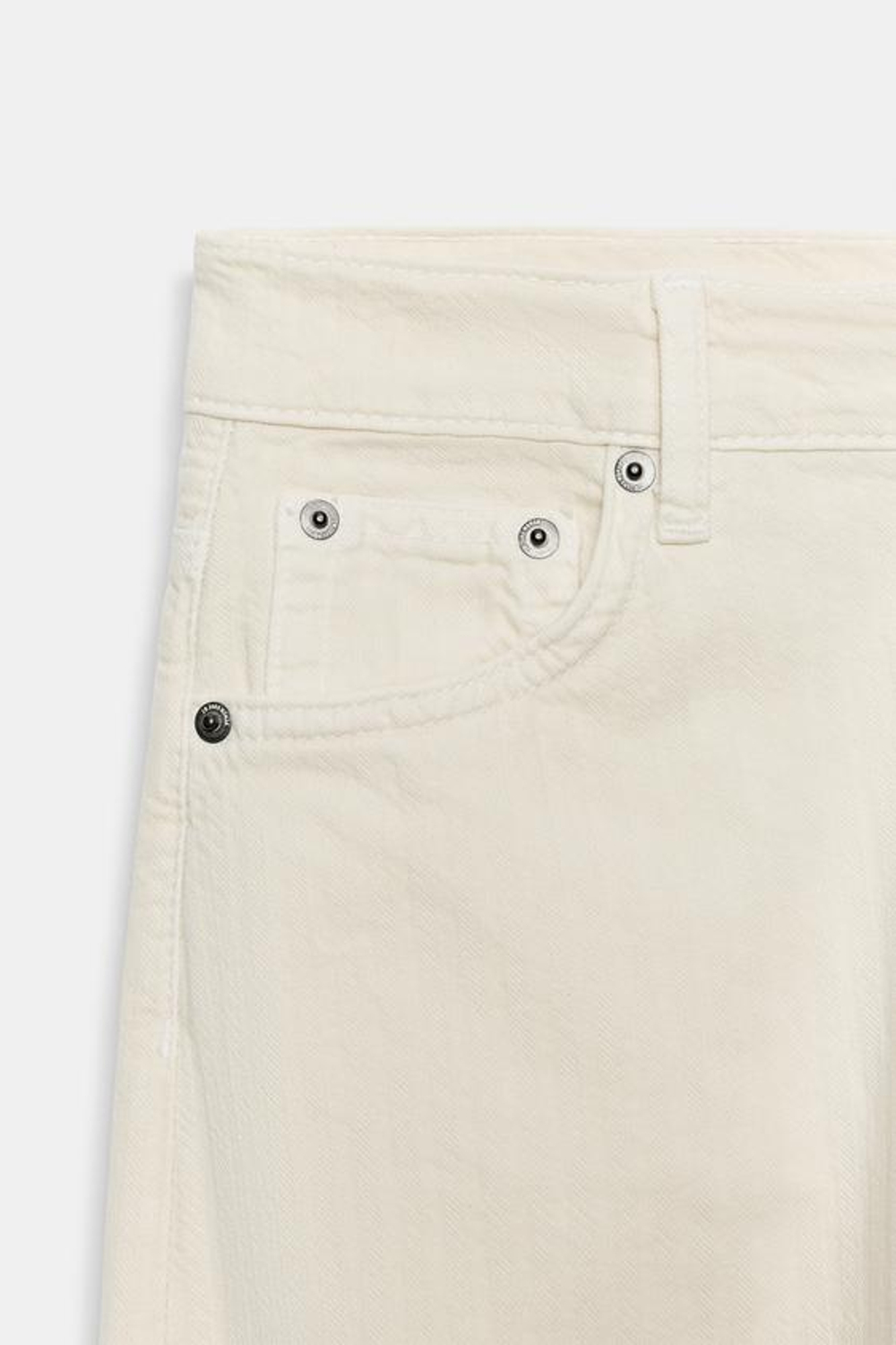 ZARA ЗАУЖЕННЫЕ ДЖИНСЫ С ВЫСОКОЙ ПОСАДКОЙ — ZW COLLECTION, ЦВЕТ СЛИВОЧНОГО МАСЛА