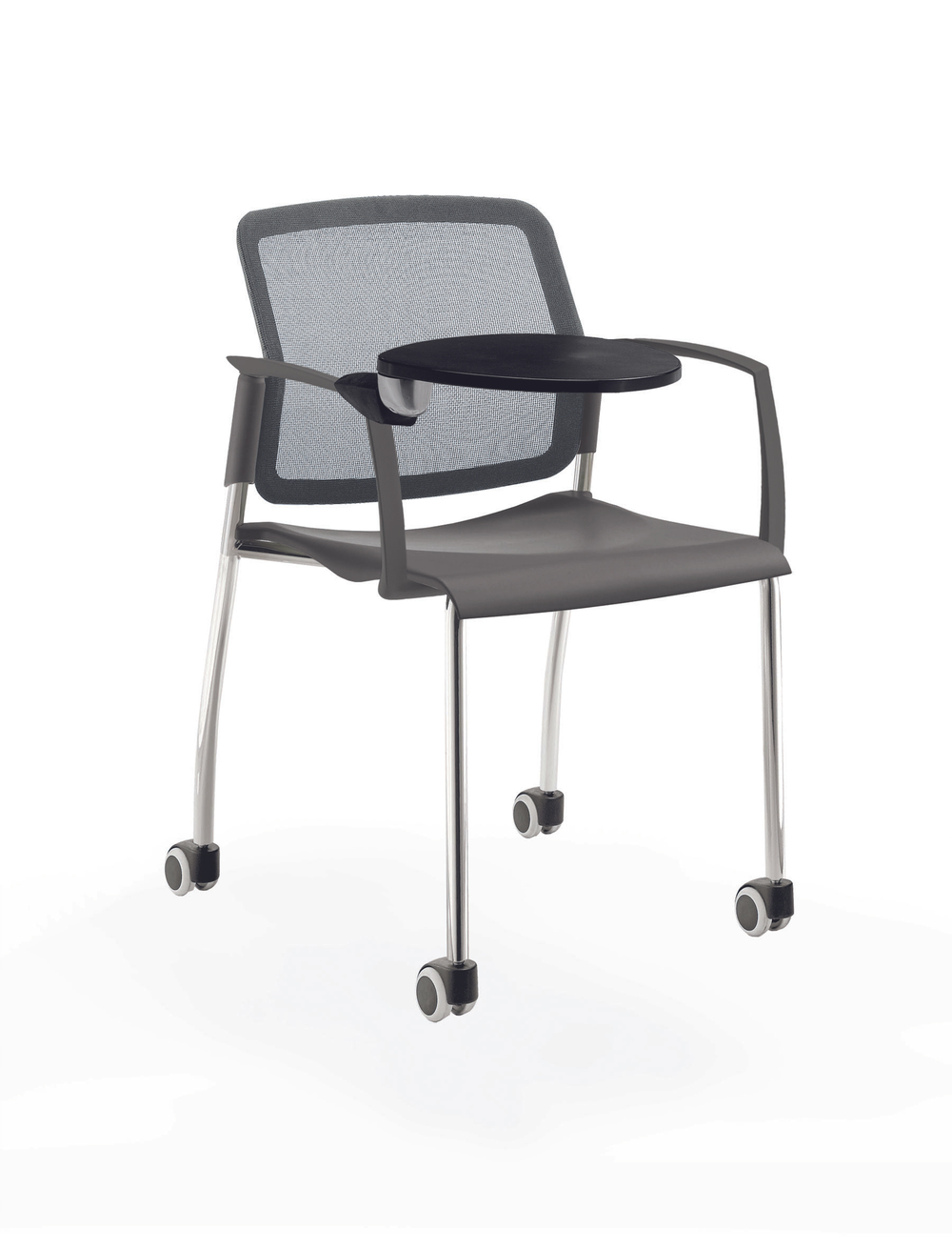 Movie стул со спинкой-сеткой на 4 ногах и колесах