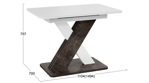 Стол обеденный раздвижной «Люксембург» Тип 1