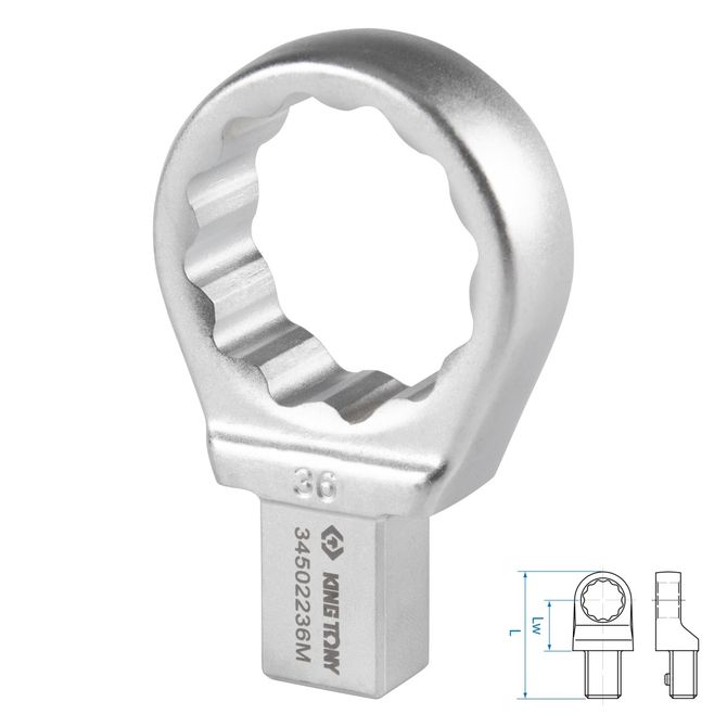 KING TONY (34502236M) Насадка накидная серии "FIT", 36 мм, 14х18 мм