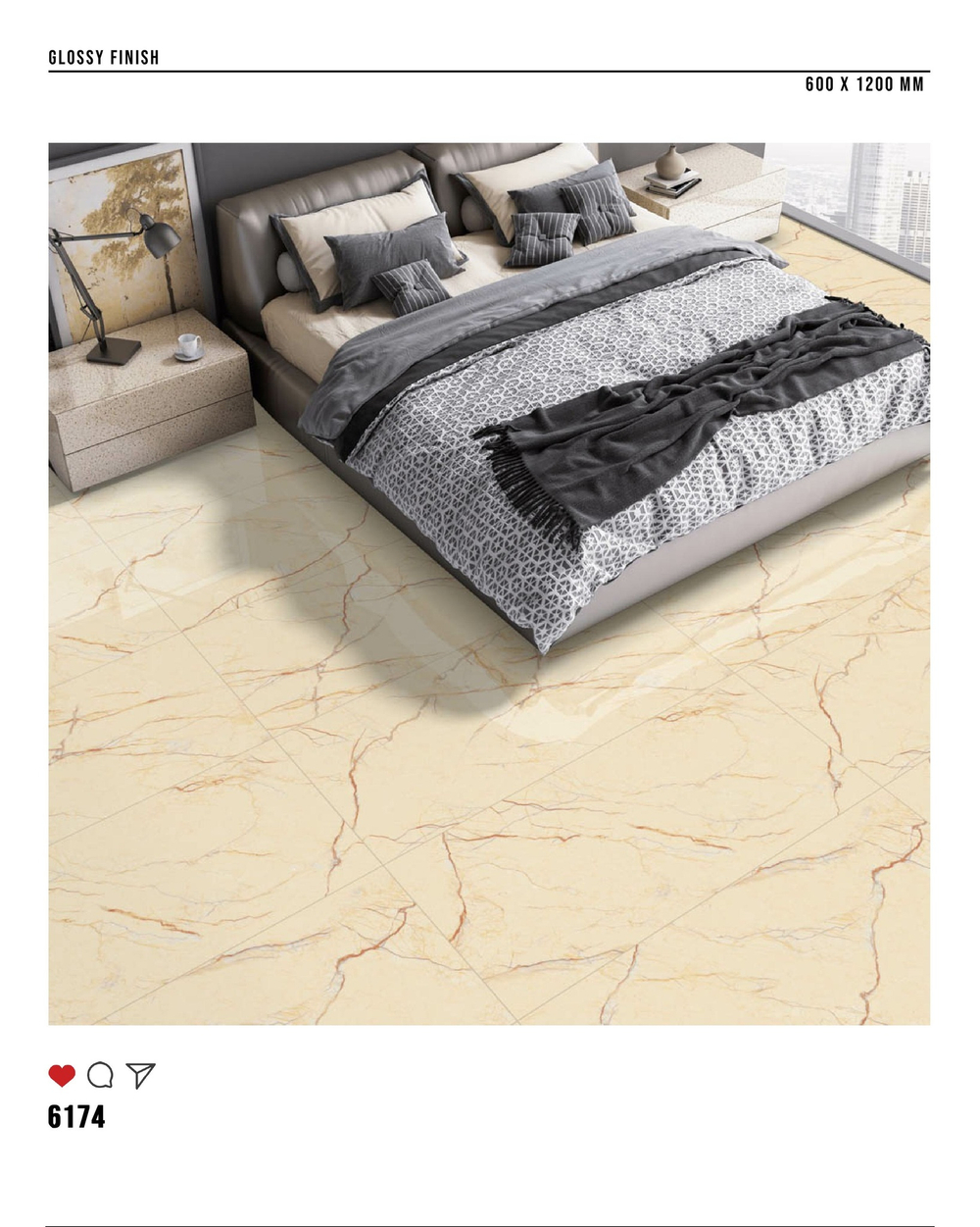 Керамогранит glossy №2 60х120, 6174