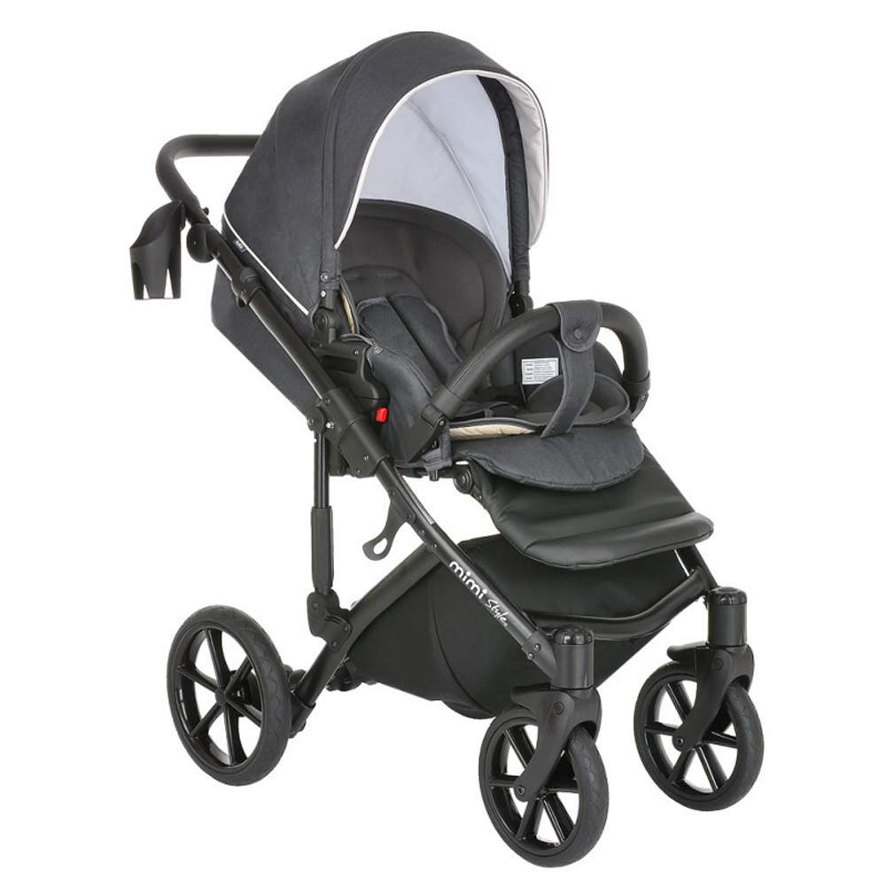 Коляска Tutis Mimi Style 3 в 1 New 2024 №042 Black Marble (Темно-серый)