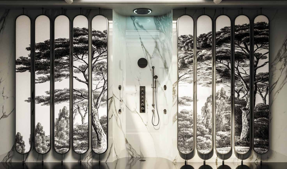 Излив Gessi Venti20 Ø207 мм, настенный, каскадный, цвет Brass PVD