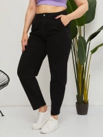 Джинсы с высокой посадкой мом фит бананы