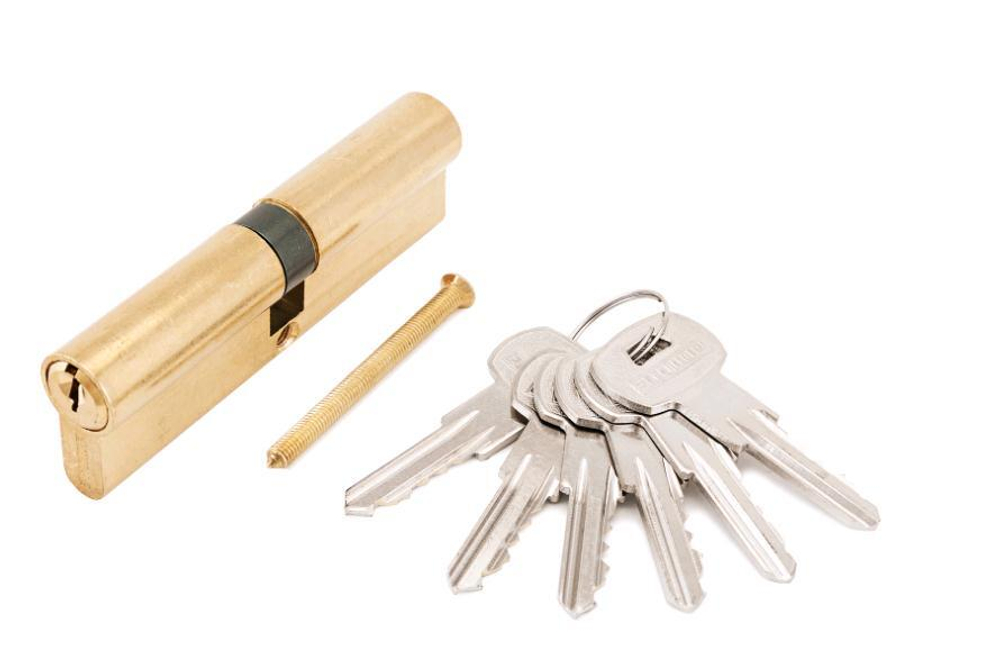 Механизм цилиндровый АЛЛЮР A 100-6К ВP латунь /англ.кл./кл  (45*10*45) 1267