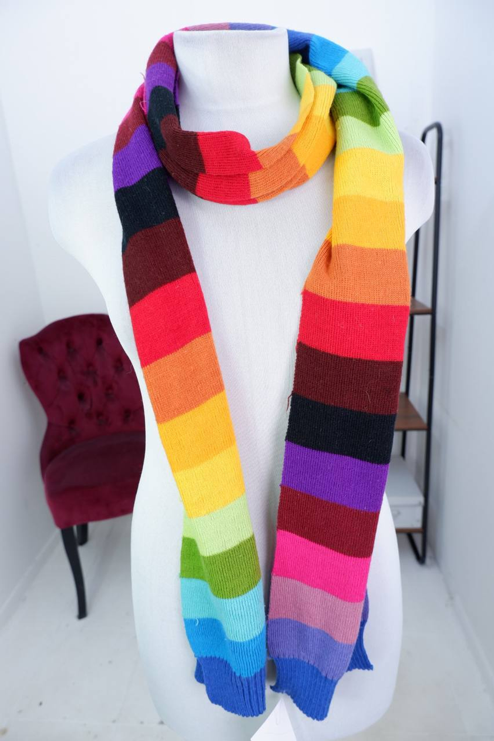 Шарф радужный