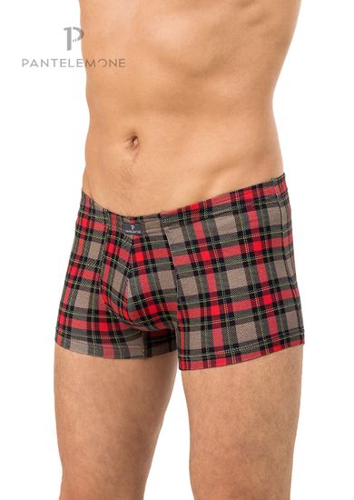 Трусы мужские боксеры Pantelemone PMH-1256, клетка красная