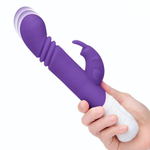 Фиолетовый массажер для G-точки Slim Shaft thrusting G-spot Rabbit - 23 см. (Цвет: фиолетовый)
