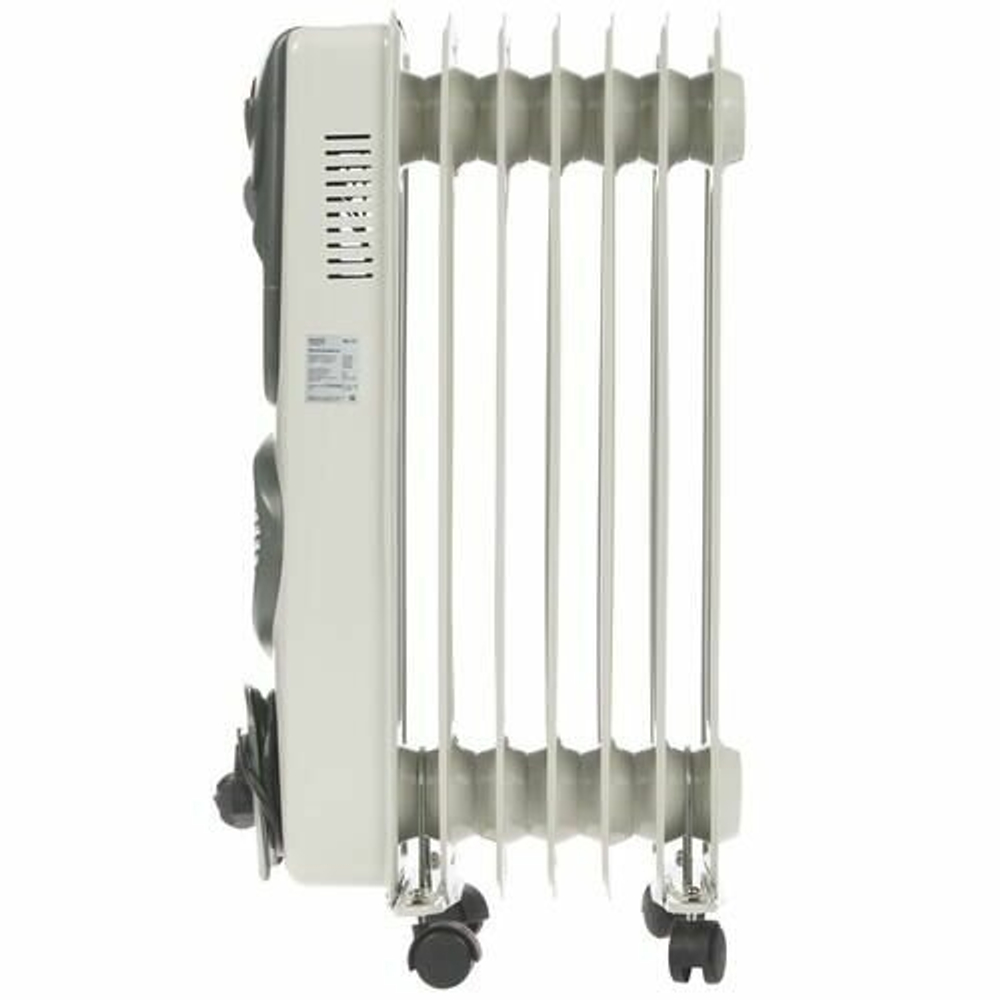 Масляный обогреватель Oasis BВ-15T, 7 секций, 15 м², 3 режима, белый, колеса
