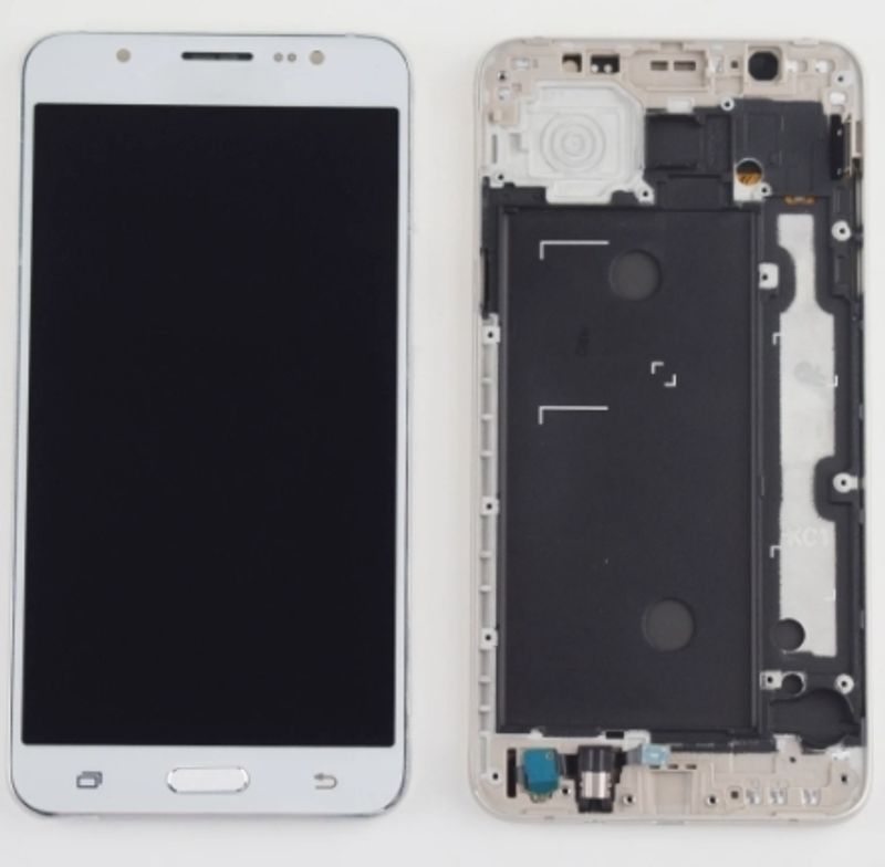 Дисплей для Samsung J7 Prime G610 в сборе с тачскрином на рамке (белый)