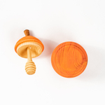 Кубышка для меда, соли, специй, пряностей из древесины кедра с ложкой для меда. KD5