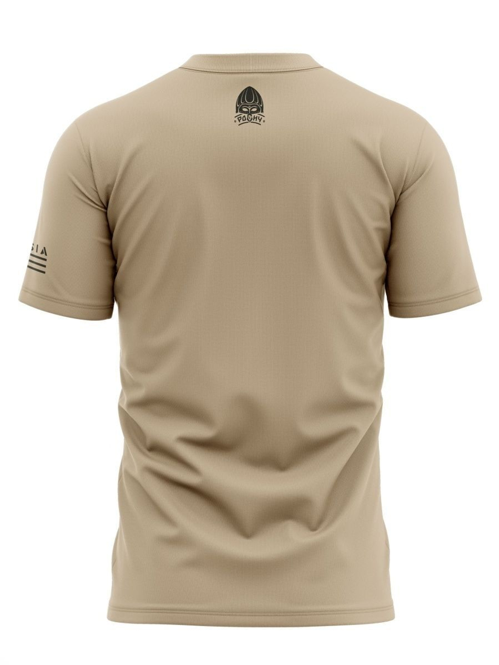 Футболка с принтом Барс «Быть воином - жить вечно» (Бежевый)