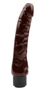 Коричневый вибратор-реалистик Cholocate Vibe Cock - 22,5 см. (Цвет: коричневый)