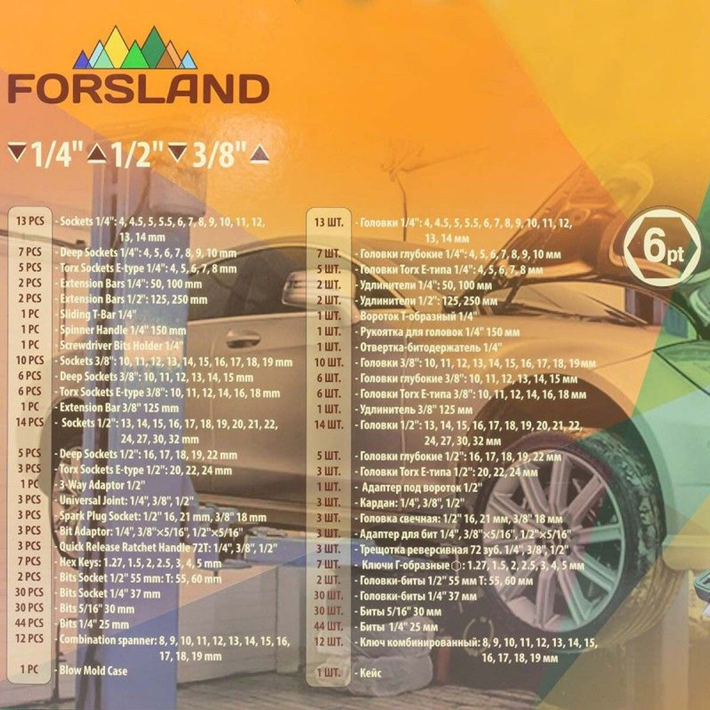 Набор инструментов 216 пр Forsland