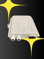 Оптическая распределительная кросс-муфта FTTH GJS-X30B, 1x8, 200х215х54мм, белый