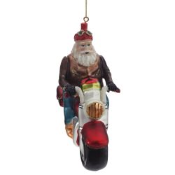 GAEM Украшение новогоднее "Дед Мороз на байке", L12 W5,5 H11,5 см