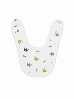 Двусторонний нагрудник Короны mix (0-12 мес)