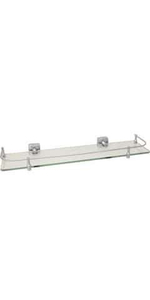 "KVADRO" Полка стеклянная с ограничителем FX-61303B (к/к 6)