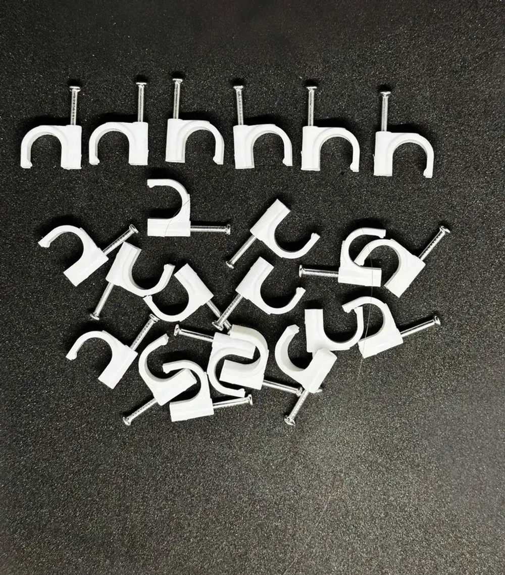 Скобы пластиковая с гвоздем СПК 10 Электро