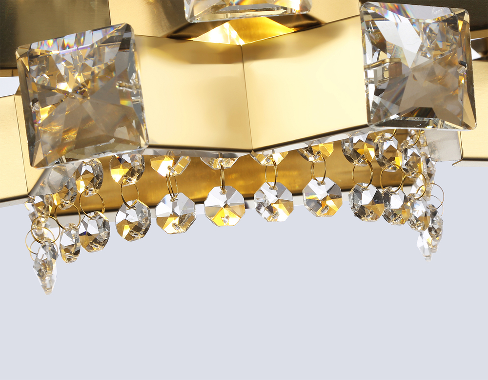 Настенный светильник с хрусталем LH41014/2 BS/CL латунь/прозрачный E14*2 max 40W 300*190*270