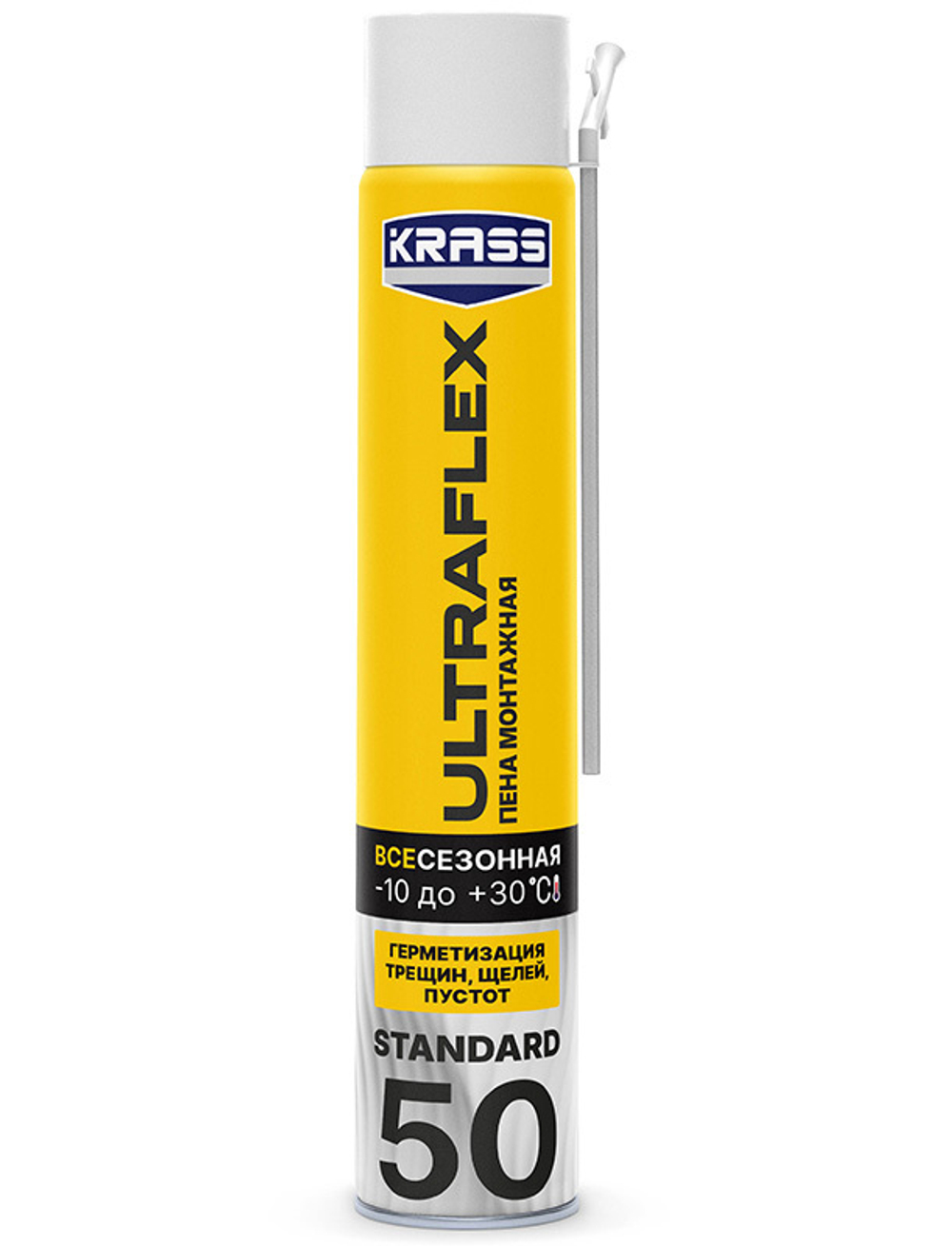 KRASS ULTRAFLEX Пена монтажная бытовая всесезонная STANDART 550мл (LAKRA)