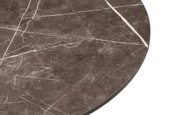 "Каффе" стол из HPL круглый Ø70см, цвет "серый мрамор", подстолье стальное