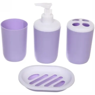 Набор для ванной из 4-х предметов «Лаванда»