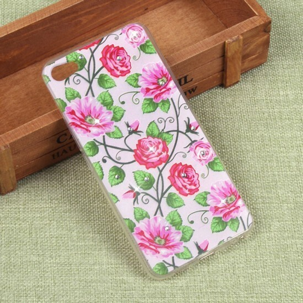 Силиконовый чехол с цветами для Meizu U20, 009610