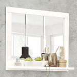 Зеркало настенное 60х50, Джосси, прямоугольное, для ванной, спальни, прихожей, в деревянной раме, белый, Dipriz