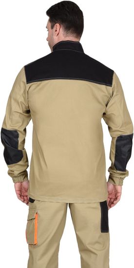 Куртка "Сириус-Манхеттен" (песочный/черный/оранжевый) удл.