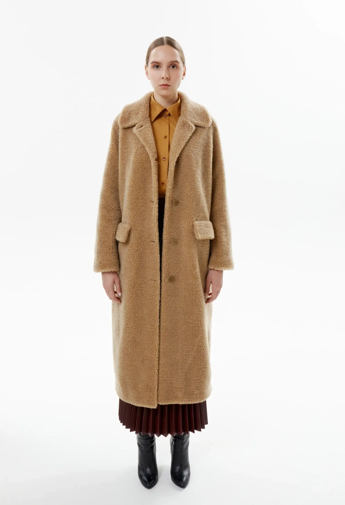 Шуба меховая, коричневый