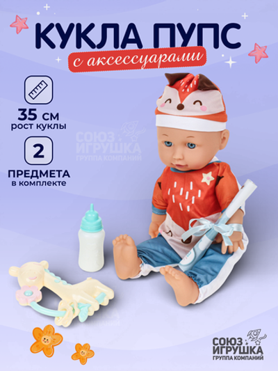 Пупс функц. с аксесс., коробка 6295