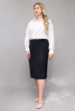 Юбка карандаш 1012Л-70, Тёмно тёмно син #70ТТСи011012Л-70